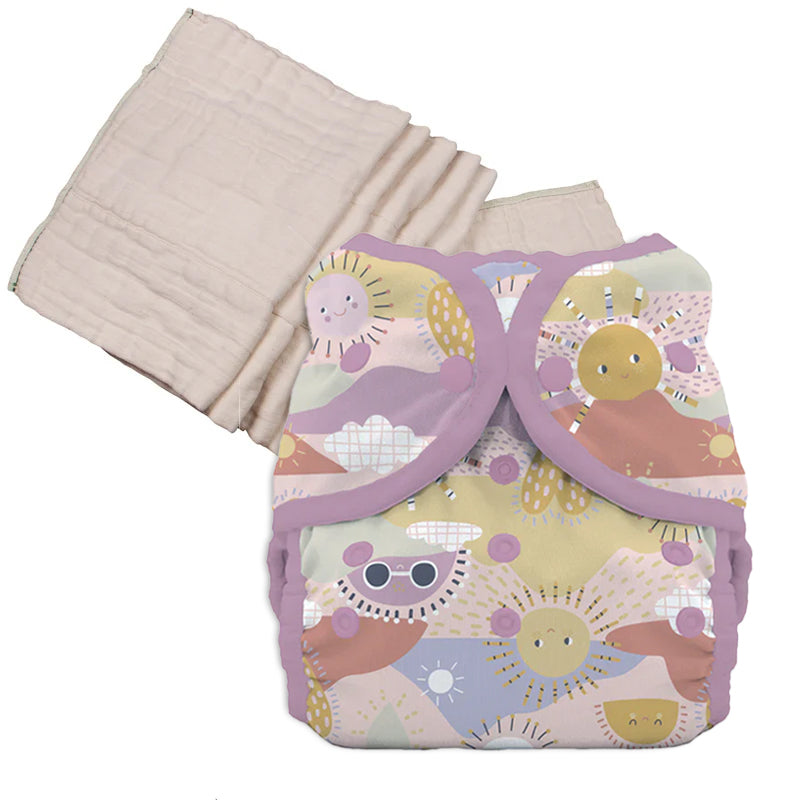 Unbleached Prefold Trial Package with Thirsties Duo Covers