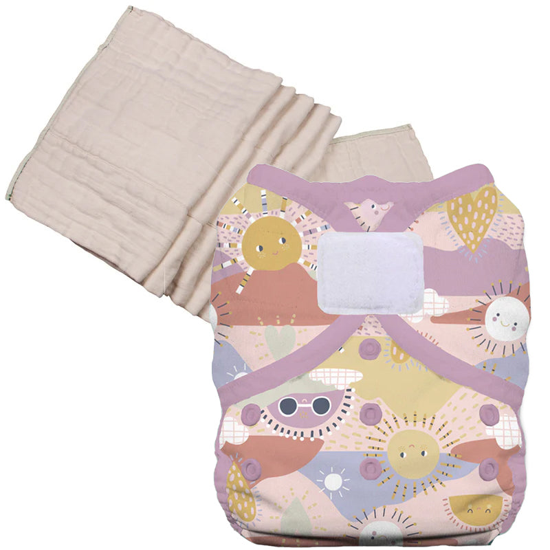 Unbleached Prefold Trial Package with Thirsties Duo Covers