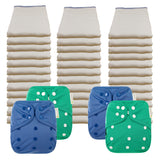 Unbleached Economy Prefold Diaper Packages with OsoCozy One Size Covers