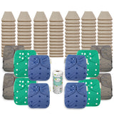 OsoCozy Grande Unbleached Diaper Package with OsoCozy One Size Diaper Covers