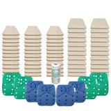 Unbleached Basic Prefold Diaper Packages with OsoCozy One Sized Covers