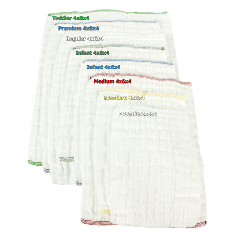  Prefold Cloth Diapers, Fasoar 3 Ply Baby Washable Cotton Diapers  Covers for Babies to Toddlers Multi-Use (10-35 lbs) Count(12) : Baby