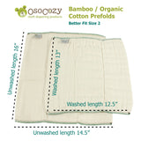 Osocozy Bamboo Organic Cotton Prefolds (6pk)