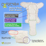 **NEW** Cozy Cubs Deluxe Interlock Fitted Diapers