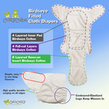 **NEW** Cozy Cubs Birdseye Fitted Diapers