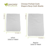 Chinese Prefold Cloth Diapers Bleached (dozen)