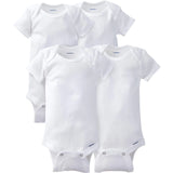 Gerber Short Sleeved Onesies  - White