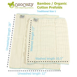 Osocozy Bamboo Organic Cotton Prefolds (6pk)