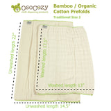 Osocozy Bamboo Organic Cotton Prefolds (6pk)