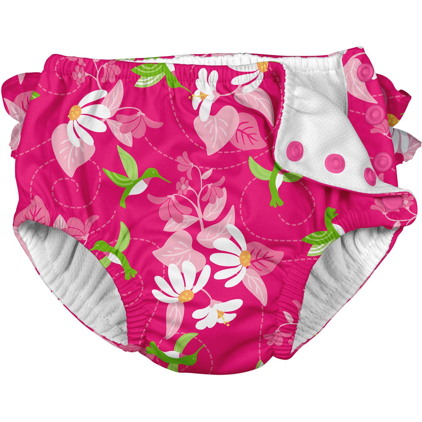 Iplay Girls Ruffle Snap Reusable Swim Diaper –
