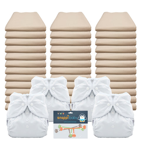 Unbleached Flat Economy Packages with Thirsties Duo Covers