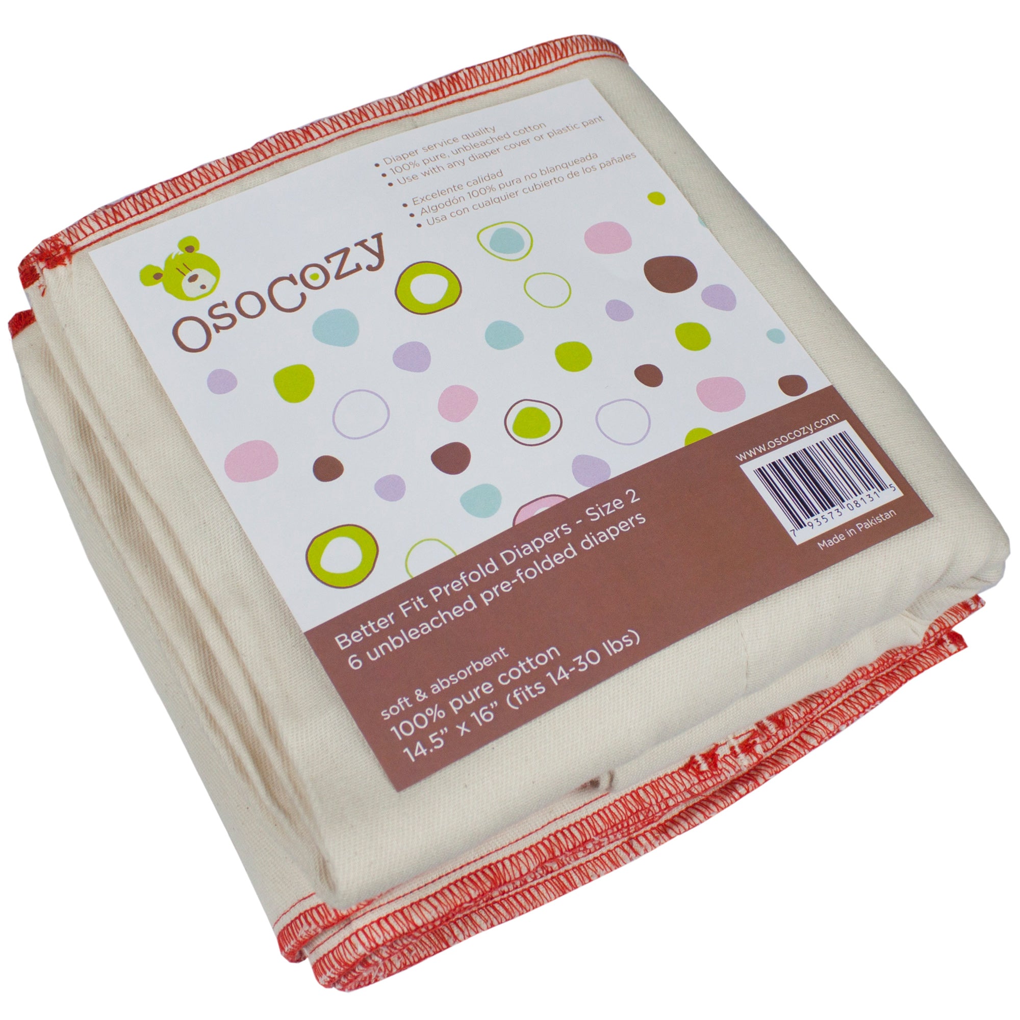 OsoCozy Better Fit Diapers - 6 packs