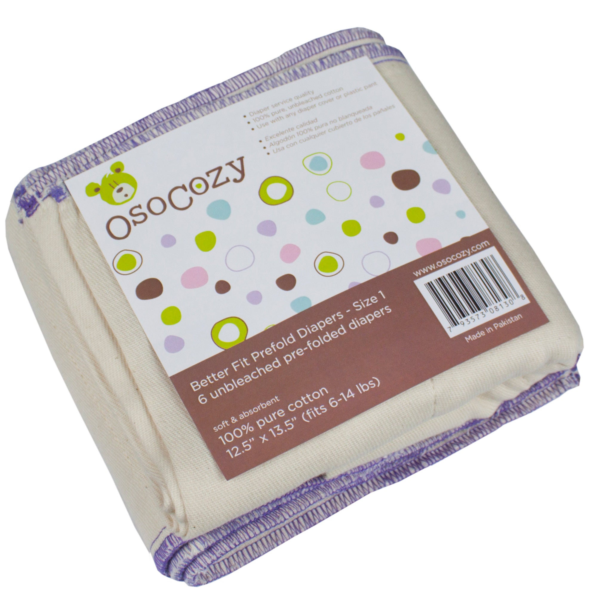 OsoCozy Better Fit Diapers - 6 packs