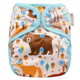 Infant Bamboo Cotton Prefold Trial Package with OsoCozy One Size Diaper Covers