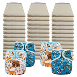 Better Fit Economy Prefold Diaper Packages with OsoCozy One Size Covers