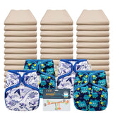 Unbleached Flat Economy Packages with OsoCozy One Size Covers