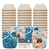 Unbleached Flat Economy Packages with OsoCozy One Size Covers