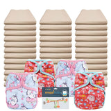 Unbleached Flat Economy Packages with OsoCozy One Size Covers