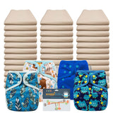 Unbleached Flat Economy Packages with OsoCozy One Size Covers