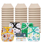 Unbleached Flat Economy Packages with OsoCozy One Size Covers