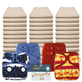 Unbleached Flat Economy Packages with OsoCozy One Size Covers