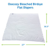 Osocozy Bleached Birdsye Flat Diapers (dz)